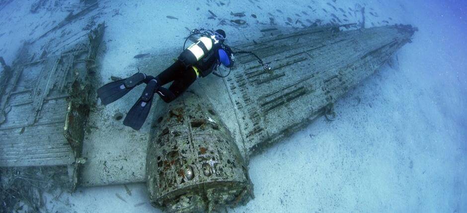 Merülés a Douglas DC-3 roncsa közelében, Playa de Vargas mellett, Gran Canarián