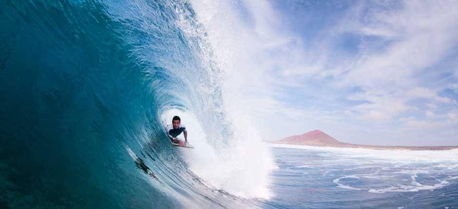 Bodyboardozás a Baja del Ganado környékén; Bodyboardozásra alkalmas helyszínek Lanzarotén 