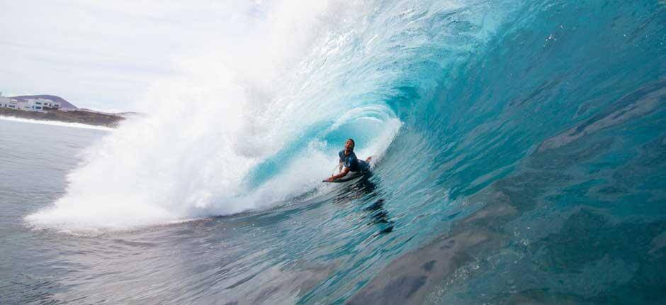 Bodyboardozás El Quemao környékén; Bodyboardozásra alkalmas helyszínek Lanzarotén