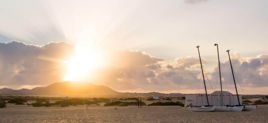 Széllovaglás Flag Beach Corralejo környékén, Széllovaglásra alkalmas helyszínek Fuerteventurán